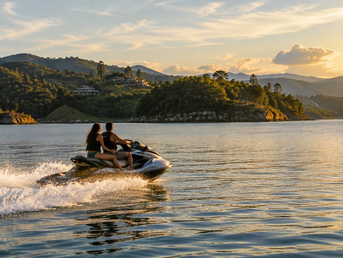 Jet ski en el embalse de Guatapé
