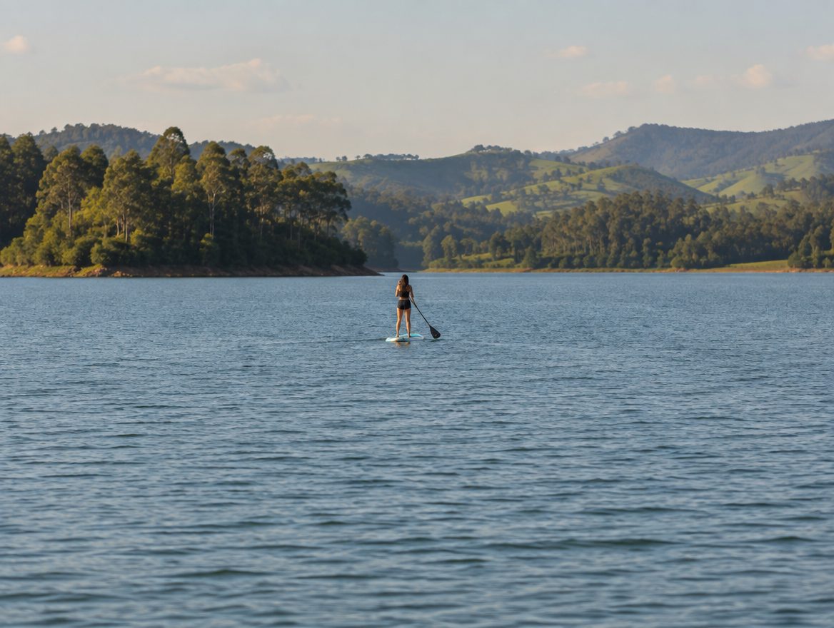 Paddle board en el embalse de Guatapé